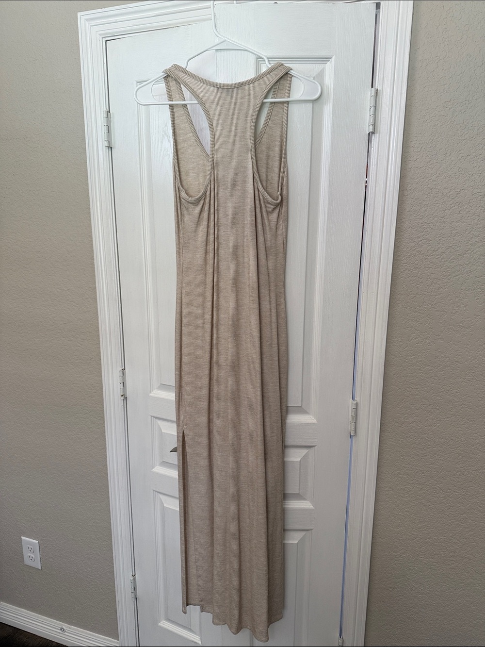 Lulu's Neutral Beige Racerback Maxi Dress - Picture 2 of 2